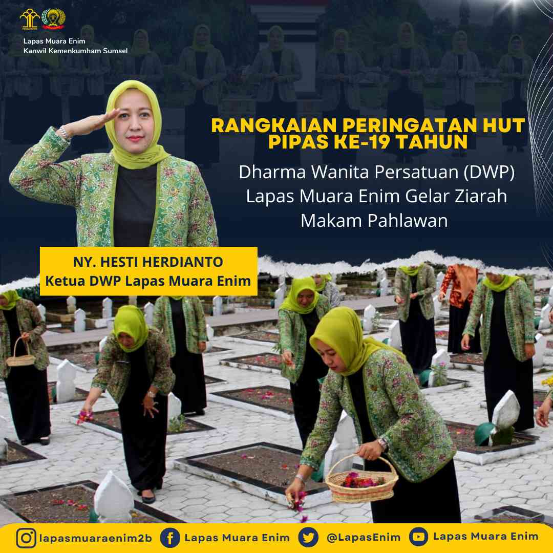 Rangkaian Peringatan HUT PIPAS Ke-19 Tahun, DWP Lapas Muara Enim Gelar ...