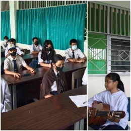 Murid-murid beragama Kristen Protestan beribadah di ruang kelas. (Foto: Dokuementasi sekolah)