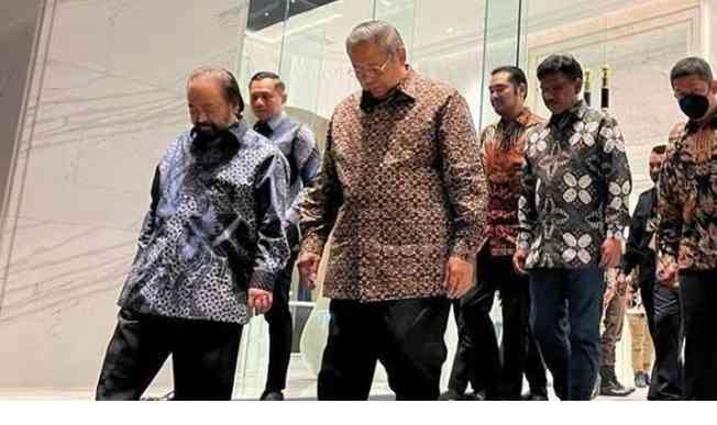Ketum Nasdem Surya Paloh dan Ketua Majelis Tinggi Partai Demokrat SBY, Sumber Foto Tempo.co