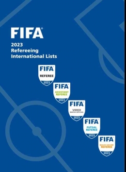 Katalog Daftar wasit FIFA 2023terbitan Komite Wasit FIFA (foto: tangkapan layar Komite wasit FIFA) 