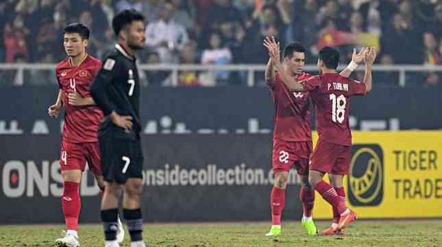 Timnas Indonesia kalah dari Vietnam 2-0. Foto: AP/Nguyen Manh Quan.
