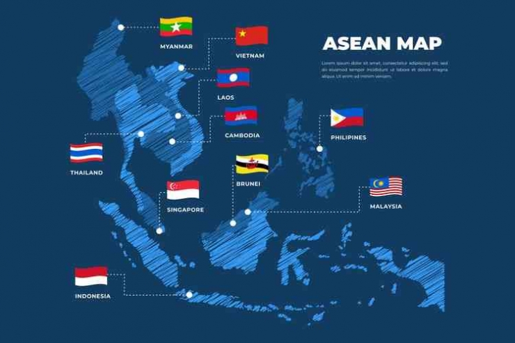 Peta ASEAN, Sumber : Kompas.com