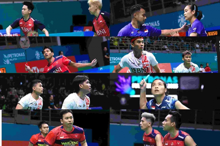 Indonesia mendapat lawan yang keras. (Foto Diolah dari Facebook.com/Badminton Indonesia) 