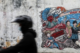 ilustrasi: Mural jelang Pemilu Serentak. (Foto: KOMPAS/HERU SRI KUMORO (KUM))