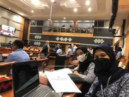 Mengikuti Rapat Pembahasan RKUHP antara Pemerintah dengan Komisi III DPR RI. dokpri