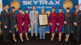 Qatar Airways kembali terpilih sebagai maskapai terbaik di dunia versi Skytrax. Sumber: Skytrax / www.worldairlineawards.com