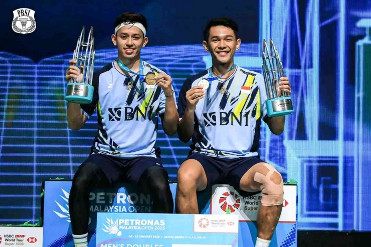 Juara Malaysia Open 2023 Fajar/Rian (Foto Facebook.com/Badminton Indonesia) 
