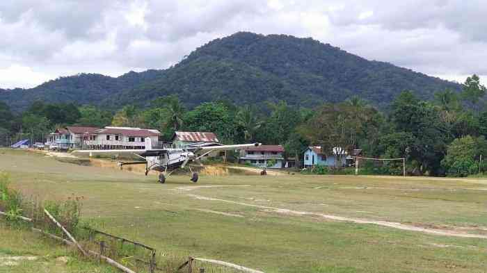 Situasi lapangan terbang Binuang di Kecamatan Krayan Tengah  | kaltim.tribunnews.com