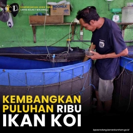Kembangkan Puluhan Ribu Bibit Ikan Koi di Lapas Kelas I Malang | dok.humas