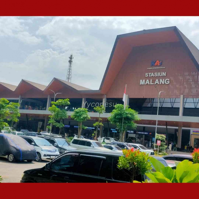 Stasiun Malang Kota Baru bagian depan - Jl. Panglima Sudirman, 1,2 km menuju Klenteng Eng An Kiong| Dok. Pribadi 