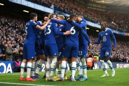 Potret Selebrasi Gol Tim The Blues Chelsea. Sumber: Premier League