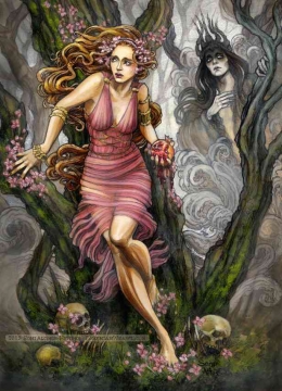 Persephone catches the awful attention of Hades, Lord of the Dead. (Perna Studios)  