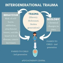 gambar 1: Intergenerational Trauma Transmission (sumber: https://jennynurick.com/intergenerational-trauma/ )