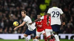 Tottenham Hotspur vs Arsenal di Liga Inggris. Foto: REUTERS/DYLAN MARTINEZ