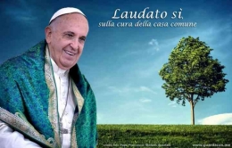 Ilustrasi Paus Fransiskus dan Ensiklik Laudato Si (obormedia.com)
