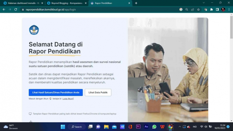 Portal Rapor Mutu Pendidikan (Tangkapan layar website raporpendidikan.kemdikbud.go.id)