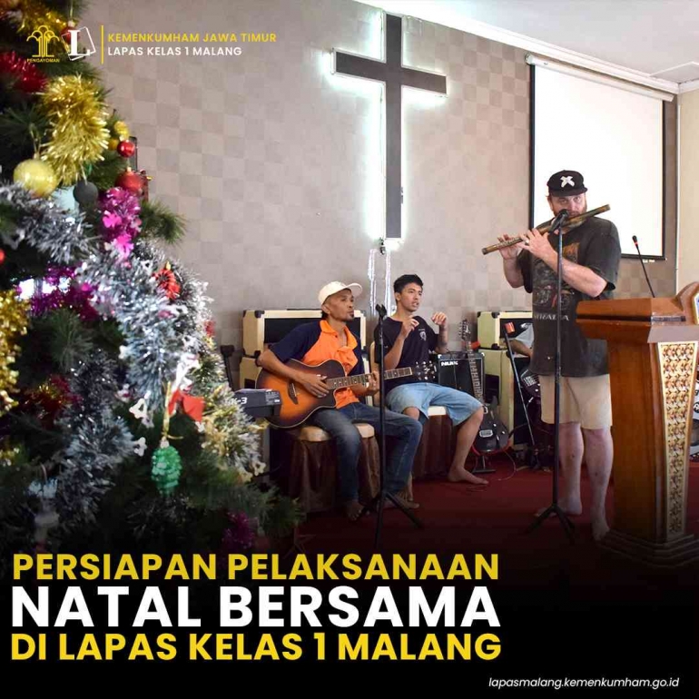 Gereja Pembaharuan Lapas Kelas I Malang Siapkan Natal Bersama | dok.humas