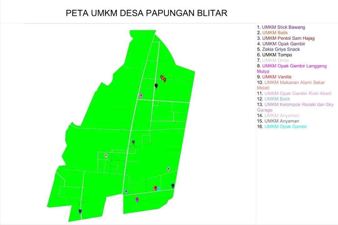 Mahasiswi UNTAG Surabaya Membuat Peta Persebaran UMKM Di Desa Papungan ...