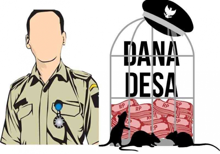 Ilustrasi oknum kades korupsi dana desa (dok foto: rakyatntt.com)
