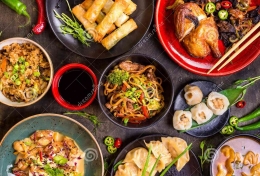 Image caption: https://www.dreamstime.com/stock-photo-assorted-chinese-food-set-noodles-fried-rice-dumplings-peking-duck-dim-sum-spring-rolls-famous-c