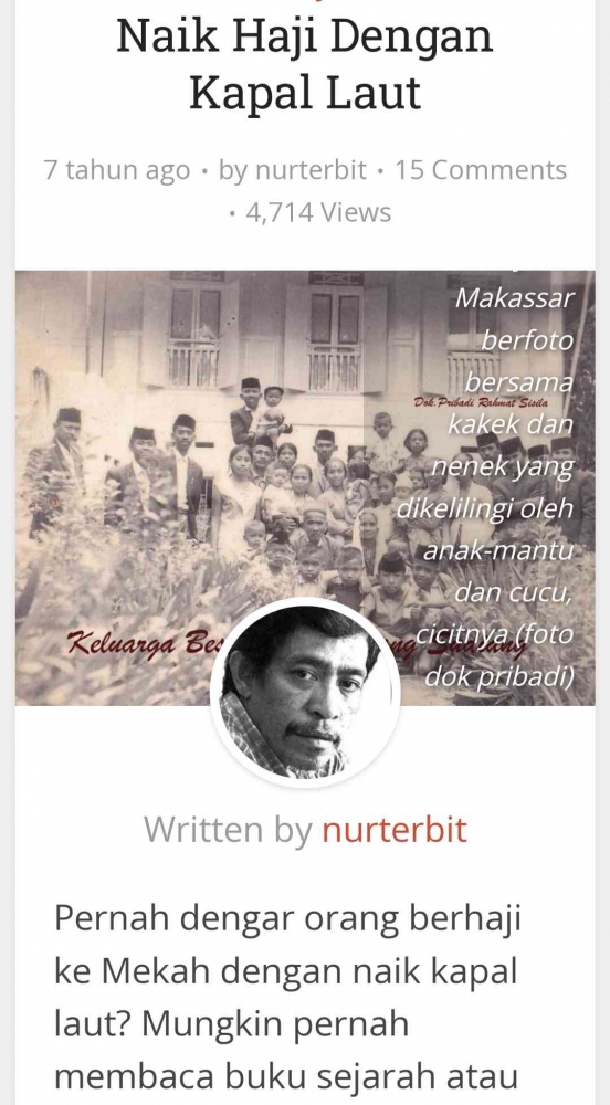 Tulisan umroh Bang Nur di blog www.nurterbit.com (repro)