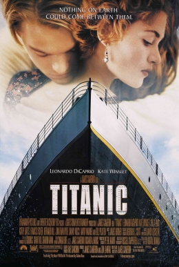 Poster film Titanic (1997) dengan Leonardo Dicaprio dan Kate Winslet sebagai pemeran utama. (IMDB)