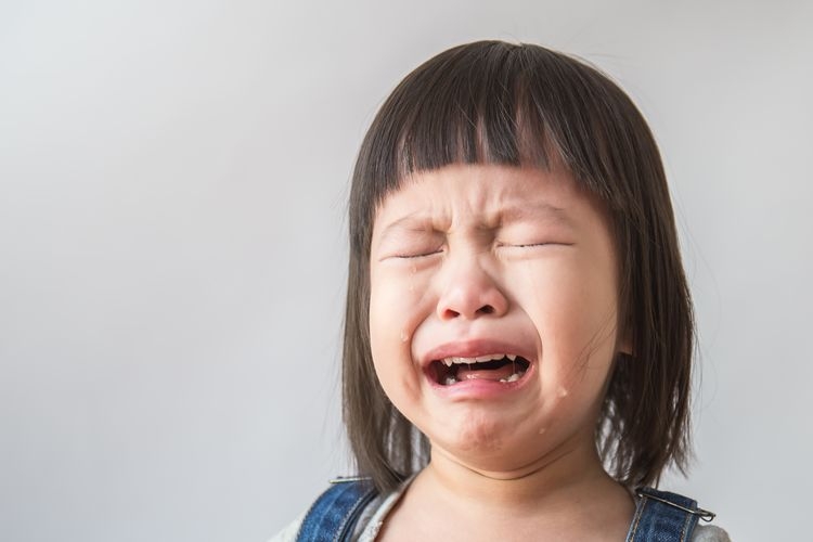 Ilustrasi anak menangis (Shutterstock/PAULAPHOTO)