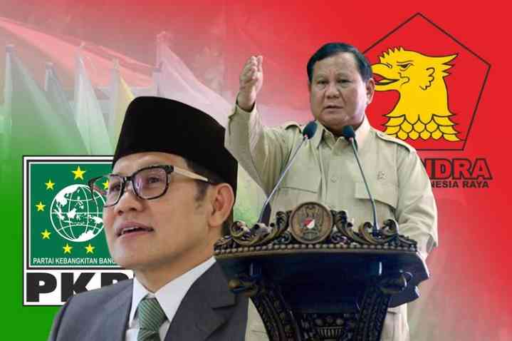 Ketua Umum PKB Muhaimin Iskandar dan Ketua Umum Gerindra Prabowo Subianto, Sumber Foto Kompas.com