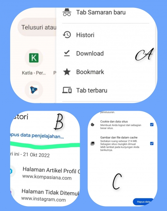 Tangkap layar histori google, dokpri Siska dan Yuli.