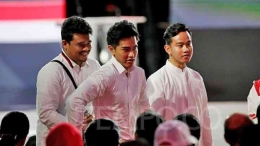 Bobby Nasution, Gibran Rakabuming Raka, dan Kaesang Pangarep. (Foto: Tempo.co).