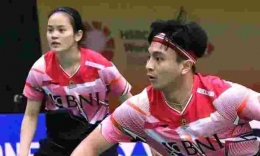 Zaka/Hedia mentok karena bermain di level atas (Foto Facebook.com/Badminton Indonesia) 