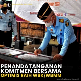 Bersiap Raih WBK/WBMM, Lapas Kelas I Malang Gelar Tandatangan Komitmen Bersama | dok.humas