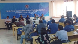 Orientasi wartawan calon anggota PWI Jaya, 25 Januari 2023 (foto Nur Terbit)