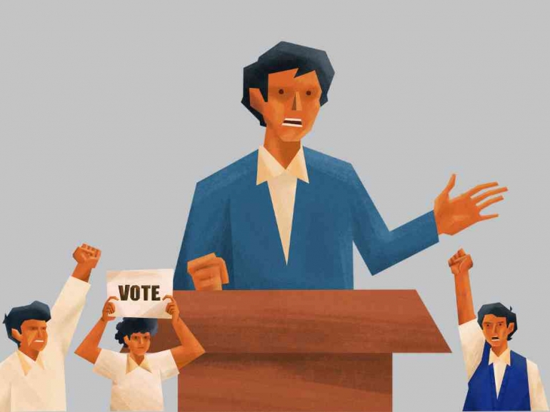 Ilustrasi gambar kampanye pemilu | Sumber foto dari situs RuangBacaan