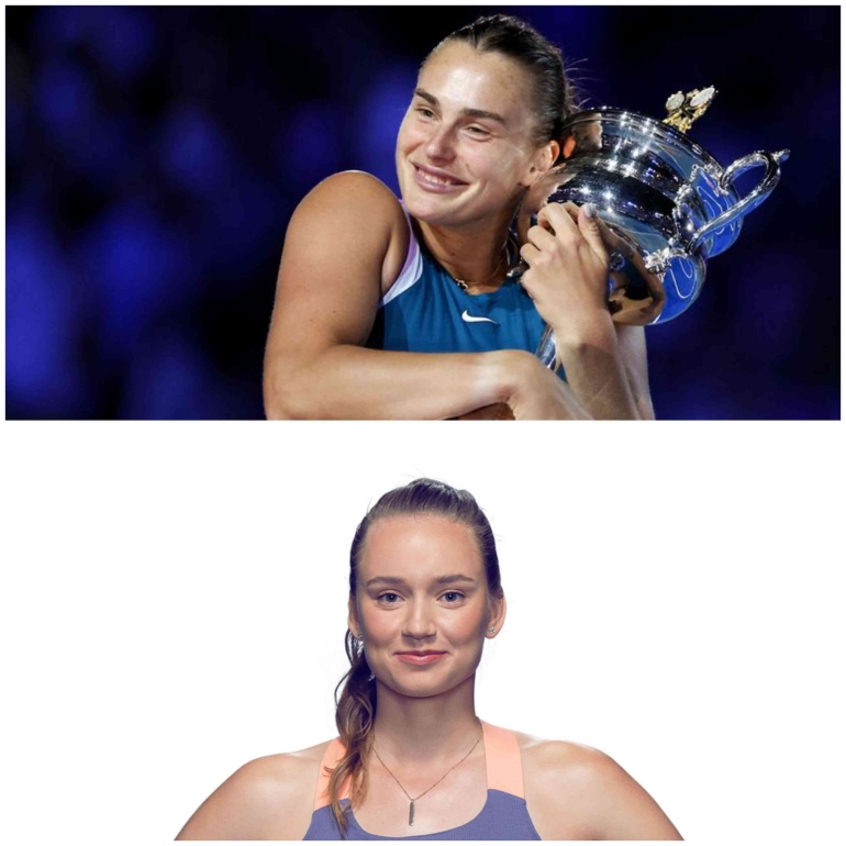 Aryna Sabalenka (sumber : skysports.com) juara Australia Terbuka 2023. Elena Rybakina (sumber : wtatennis.com) kalah tapi masuk top 10 player.