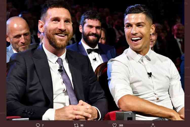 Ilustrasi gambar oleh bolasport.com dari Muhammad Zaki Fajrul Haq. Kedua pesepakbola terkenal, Lionel Messi dan Cristiano Ronaldo. 28/01/2023