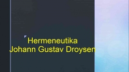 Hermeneutika Droysen/dokpri