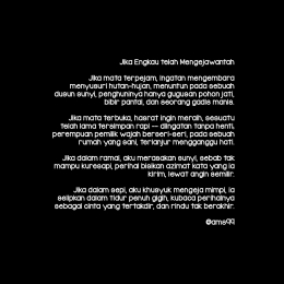 Puisi Jika Engkau telah Mengejawantah/ Dokpri @ams99 by TextArt