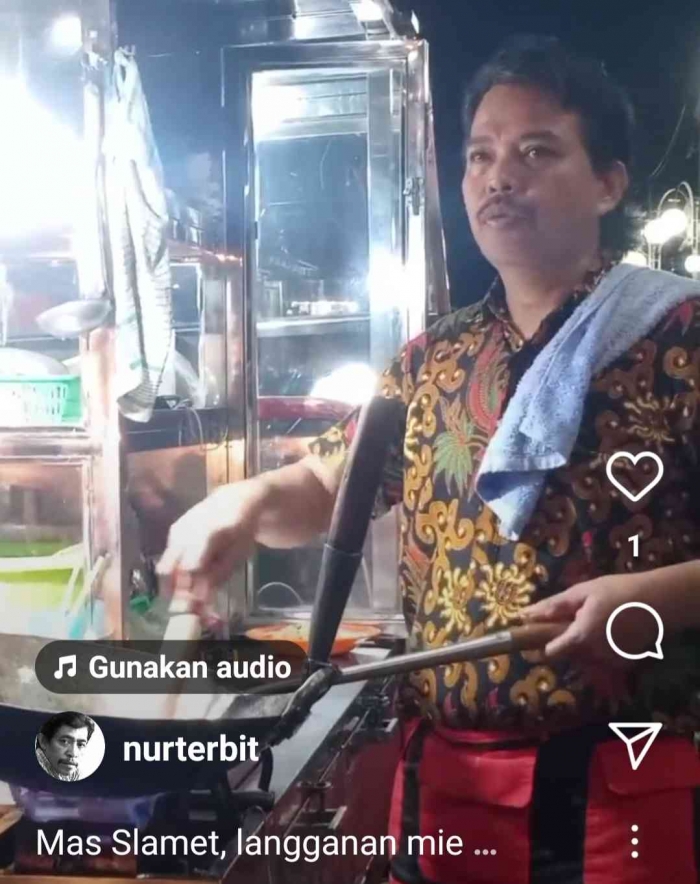 Mas Slamet di IG @ Nurterbit (repro Nur Terbit)