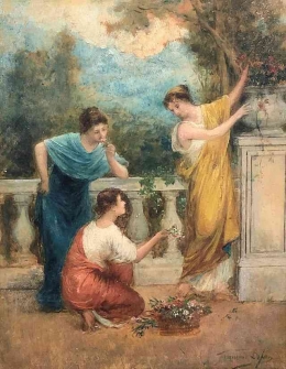 Painting of Three Women (François Lafon). Sumber: Wikimedia Commons 