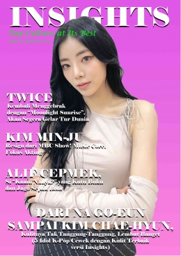 Sampul majalah Insights edisi 29 Januari 2023 untuk merangkum update dari dunia pop culture pekan ini. Model kali ini Goeun Purple Kiss. (Sumber: Dokpri)