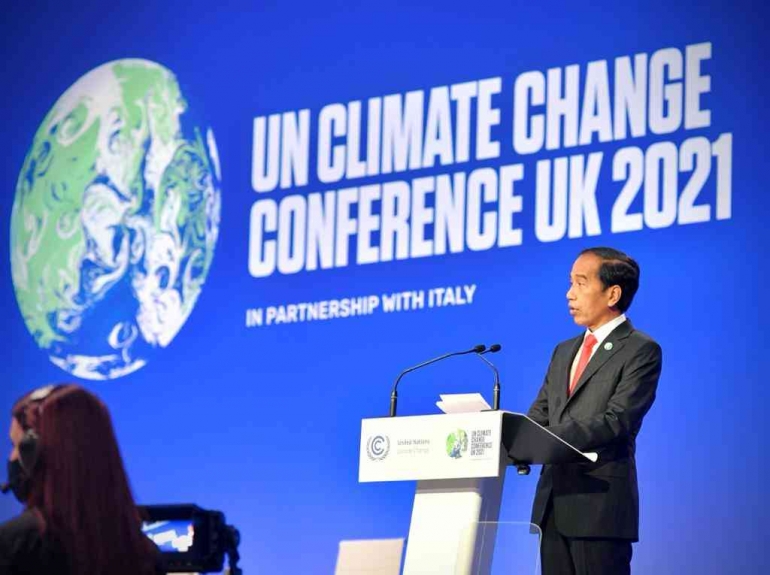 Presiden Joko Widodo berpidato pada KTT Pemimpin Dunia tentang Perubahan Iklim (Doc: BPMI Setpres/Laily R)
