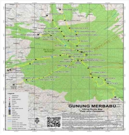 Gambar 2 : Peta Jalur Pendakian Gunung Merbabu (Sumber : www.gunungbagging.com)