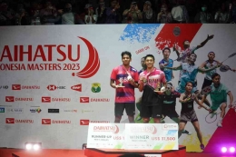 Jonatan Christie dan Chico Aura, juara dan runner-up Indonesia Masters 2023: https://pbsi.id/