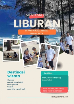 Destinasi Wisata Pantai Naga Permai Nagan Raya (dokpri)