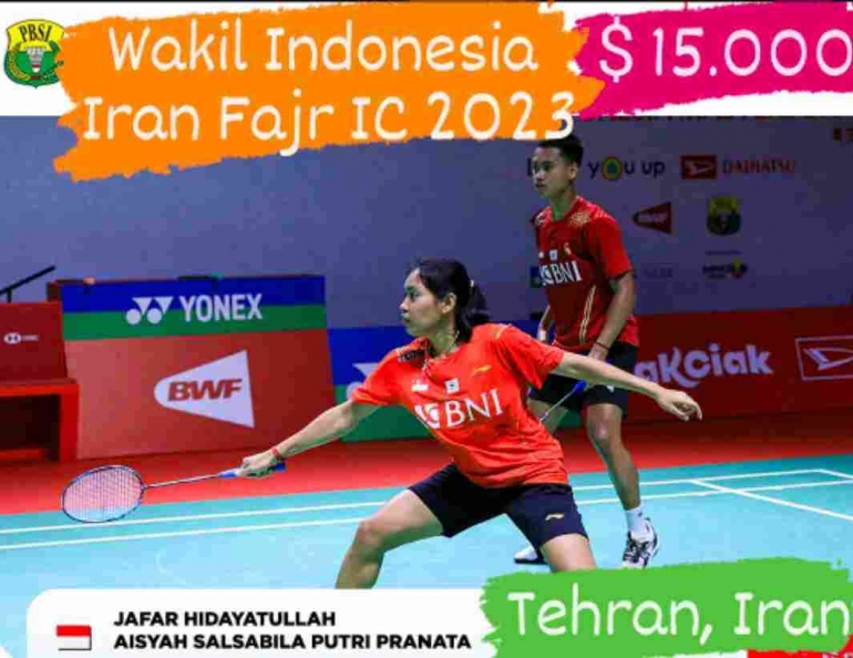 Indonesia menyerbu Iran Fajr IC 2023 (Foto Diolah dari Facebook.com/Badminton Indonesia) 