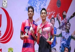 Chico dan Jojo setelah final Indonesia Masters 2023 (foto: dok. PBSI)