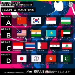 Indonesia dan Thailand tergabung di grup C (Foto Facebook.com/Badminton Indonesia) 