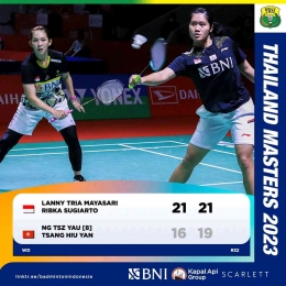 Lanny/Ribka masih perlu asah penampilan (Foto Facebook.com/Badminton Indonesia) 