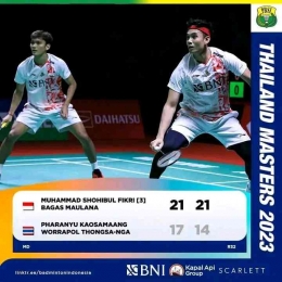 Aksi Fikri/Bagas (Foto Facebook.com/Badminton Indonesia) 